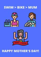 Mother's Day Triathlon Card created by Mad Funny
