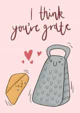 Valentine's Day/Anniversary funny cheese pun card created by Mint and Pickle