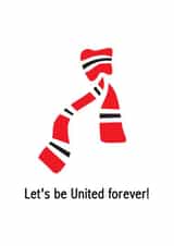 United football scarf cheeky Valentines Day Card created by Red News