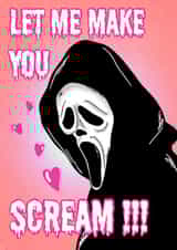 Cheeky Scream Anniversary Card / Valentines Day Card - Let Me Make You Scream created by Ain't It Fun