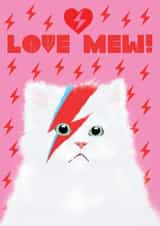 Valentines Cat Card - Love Mew - with Lightning Bolt created by @ChildstarSamantha