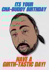 CHABUDDY G BIRTHDAY CARD- for friends & family - funny card created by Glen Stone