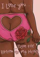 I love you from the bottom of my heart valentines card created by Tee Ansell Draws