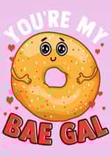 Funny, Bagel Valentine’s Card For Girlfriend, Bae created by Nina’s Novelties