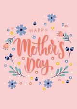 Classic Mothers Day Card - Wreath - Happy Mother's Day created by Creationery