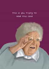 Funny Mothers Day Card - Old - This Is You Looking At The Card created by AbiGoLucky