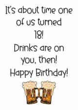 Funny 18th birthday card created by Exquisite Studio