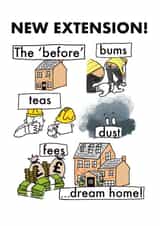 Funny Renovation New Home Card - Builders - New Extension created by Sweeting’s Greetings