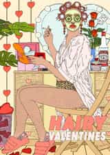 HAIRY VALENTINES CARD created by Emily Nash