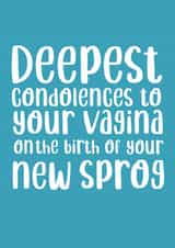 Funny new baby congratulations card created by Sneakysquid