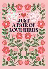 Love birds couples card created by Jessica Molina
