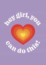 You can do this good luck card created by Amy Watkinson