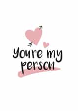 You're My Person Cute Valentine's Day Card created by Blue Belle Creations