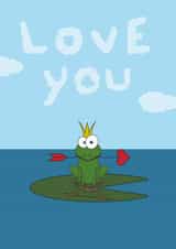 Loved up frog created by Maria McGregor