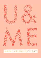 You and me hearts card created by Alissa Thaler