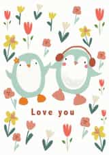Love you penguins created by Sally Darby Illustration