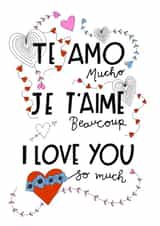 Te Amo Valentine's Card created by The Adorned Page