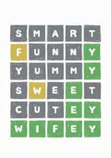 Wifey Wordle Valentines Anniversary and Birthday created by Paper Plane