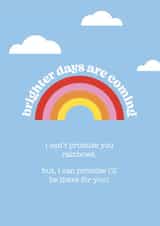 Brighter days are coming thinking of you card created by Amy Watkinson