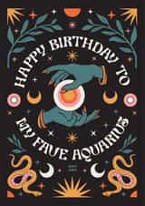 Happy Birthday To My Fave Aquarius Card created by Oh Ellie Studio