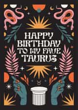 Happy Birthday To My Fave Taurus Card created by Oh Ellie Studio