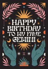 Happy Birthday To My Fave Gemini Card created by Oh Ellie Studio