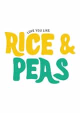 Love You Like Rice & Peas Card created by Tihara Smith