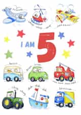 5th birthday Vehicles Card created by Kate Garrett