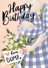 Mummy to be with love from the bump, birthday card created by Making Meadows Ltd