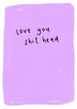 Love you shit head card created by Sarah Shields Studio