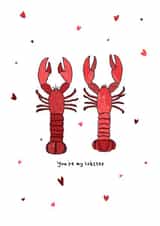 Lobster Valentines Day Card created by Sarah Shields Studio