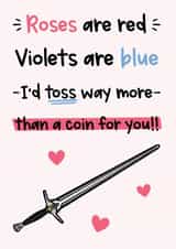 Witcher sword valentines card created by The Laughing Sloth