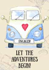 Engagement adventure card - vw illustrated card created by Kate Garrett