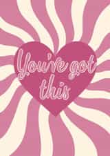You’ve got this, supportive pink card created by Alexis Inks Studio