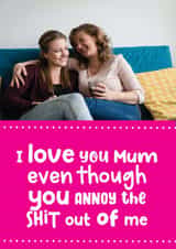 Personalised Mothers Day Photo Card created by Filthy Sentiments - Rude photo card for mum