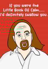 Little black book of calm valentines card created by Sam Bosworth