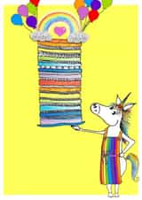 Rainbow Unicorn Birthday Card created by The Ricketty Desk