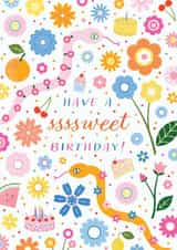 Snakes & Cakes Birthday card created by Carly Watts