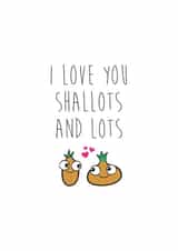 Funny Shallots Valentine's Card created by Martian Art