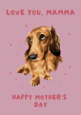 Love You Mamma Dachshund Mother's Day Card created by Cujo Creations