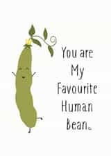 Happy Birthday To My Favourite Human, favourite human bean card created by TheFishBirdCo