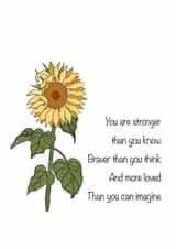 Fighting Cancer,Inspiration Card, You are Amazing card created by TheFishBirdCo