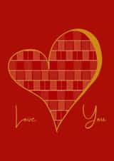 Love You Kente Heart Red created by The Copper Fruit