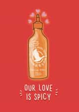 Sriracha Mayo spicy Valentines card created by Ice Cream Lady