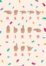 ASL American Sign Language Birthday Card created by Cards from Designers