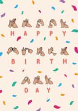 BSL British Sign Language Birthday Card created by Cards from Designers