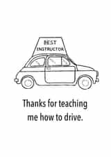 Thank you card for driving instructor created by TheFishBirdCo