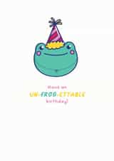 Cute Frog Birthday Card created by Bronte Laura Illustration