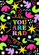 You Are Rad anniversary friend birthday galentine card created by Hayley Victory
