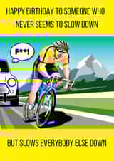 Rude Cycling Card created by Jan Munro